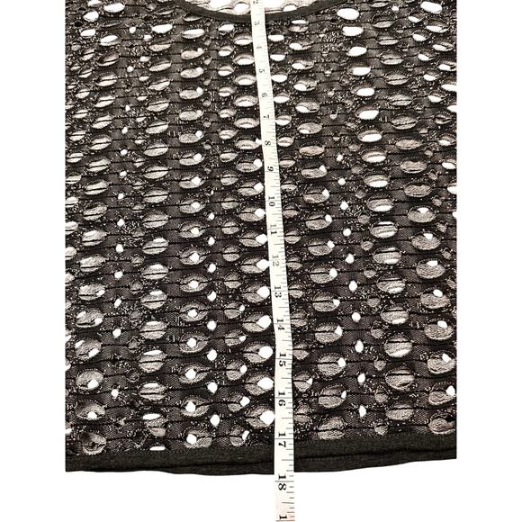 Yelete Fishnet Women's Cropped Top, NWOT, Black Gray, size M - Picture 5 of 8